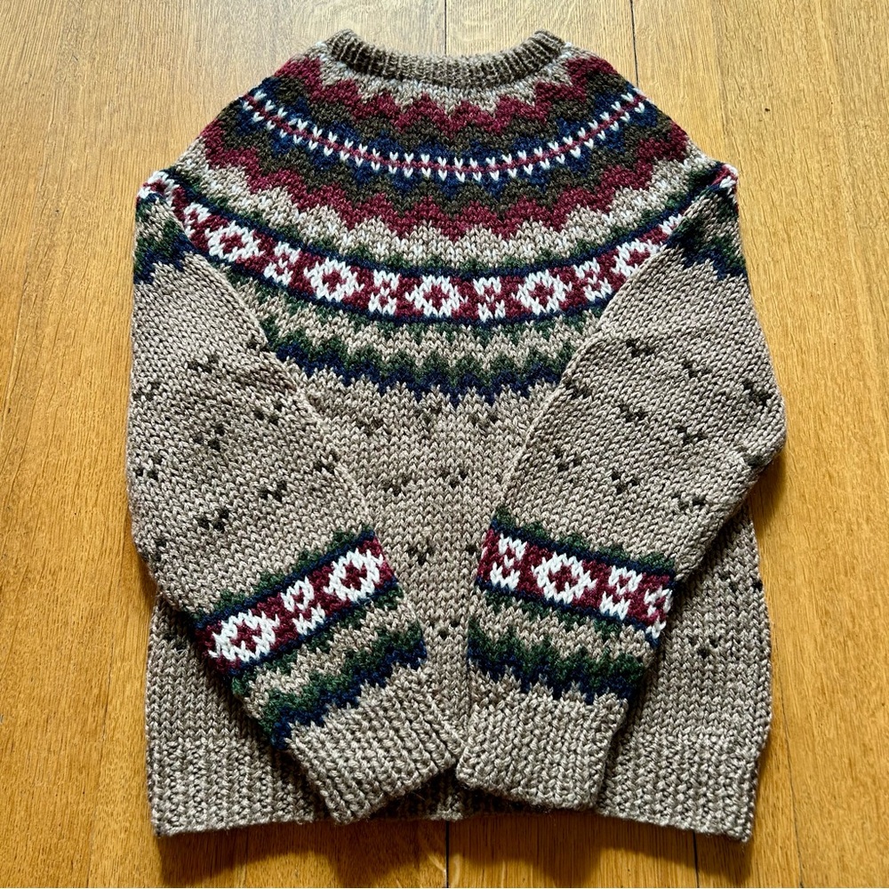 Vintage Apollo Rossi Men’s Fair Isle Sweater Size Medium Pattern Knit